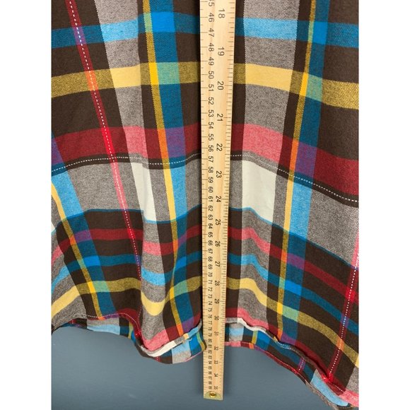 Matchstick Argus Flannel Men's L Multicolor Plaid Longsleeve Button Up - Picture 5 of 7